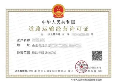 山東省第一張道路運(yùn)輸電子證照成功發(fā)放