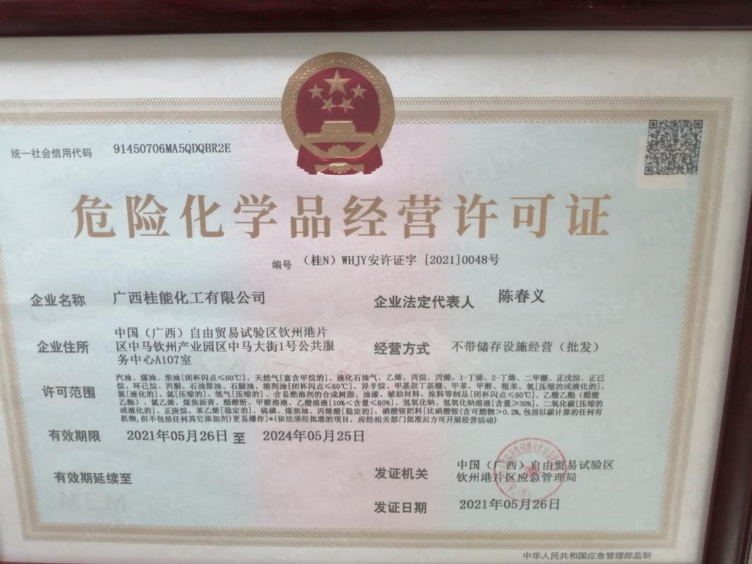 危險品經營許可證